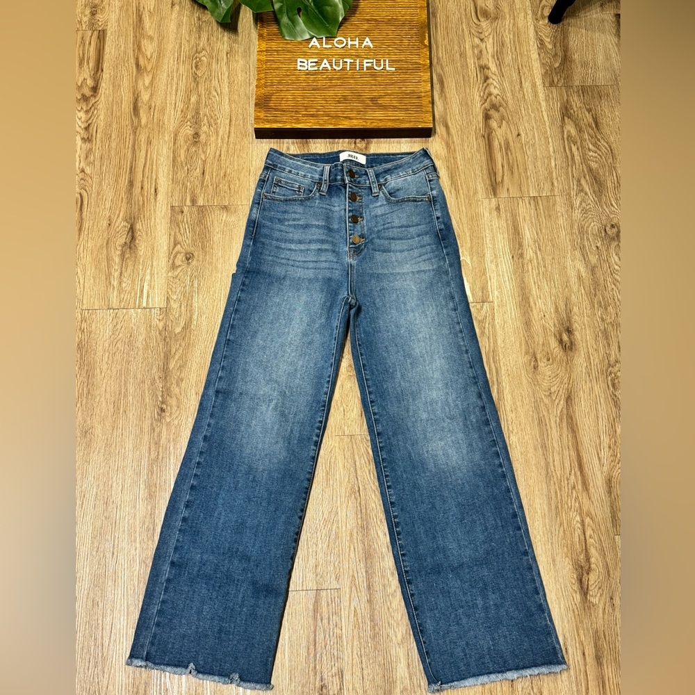 High-Waist Wide Leg Women’s Jeans - Blue